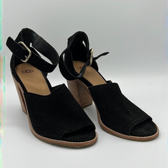 UGG BLACK VELVET HEEL SIZE 10 - Picture 3 of 11